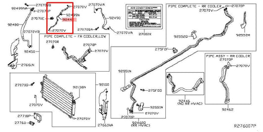 2014-2020 Infiniti QX60 3.5L FWD AC Conditioning High-Pressure Pipe Tube Hose - Alshned Auto Parts
