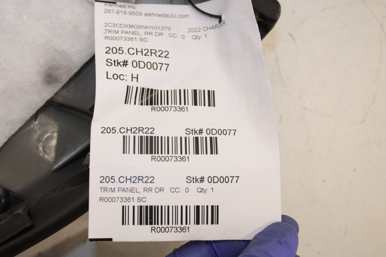 19-23 Dodge Charger GT AWD Rear Left Side Door Trim Panel 6RA412X9AC OEM *ReaD* - Alshned Auto Parts