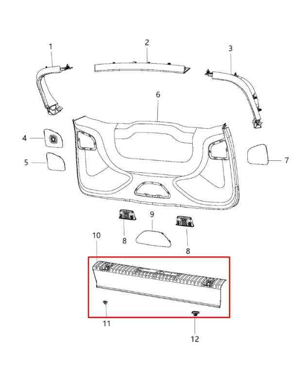 17-25 Chrysler Pacifica Limited RR Trunk Sill Scuff Kick Plate Trim Finish Panel - Alshned Auto Parts