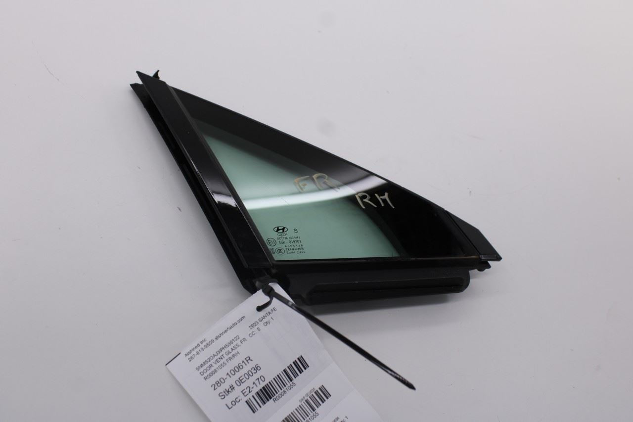 19-23 Hyundai Santa Fe SEL Front Right Side Door Quarter Vent Window Fixed Glass3