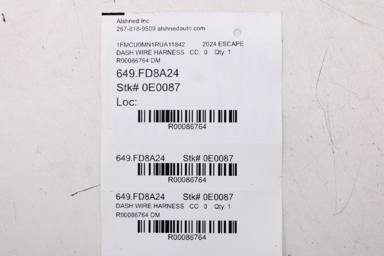 2024 Ford Escape ST Dash Instrument Panel Wire Harness RZ1T-14401-KN OEM *ReaD* - Alshned Auto Parts