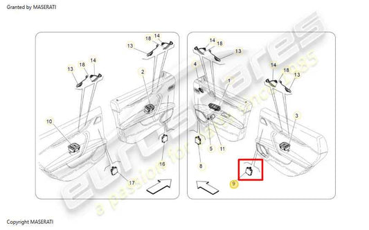 2015-16 Maserati Ghibli S Q4 3.0L Rear Passenger Right Side Door Control Module - Alshned Auto Parts