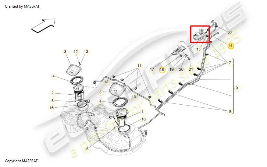 14-19 Maserati Ghibli S Q4 3.0L AWD Engine Fuel Injector Line Hose 670031641 OEM - Alshned Auto Parts