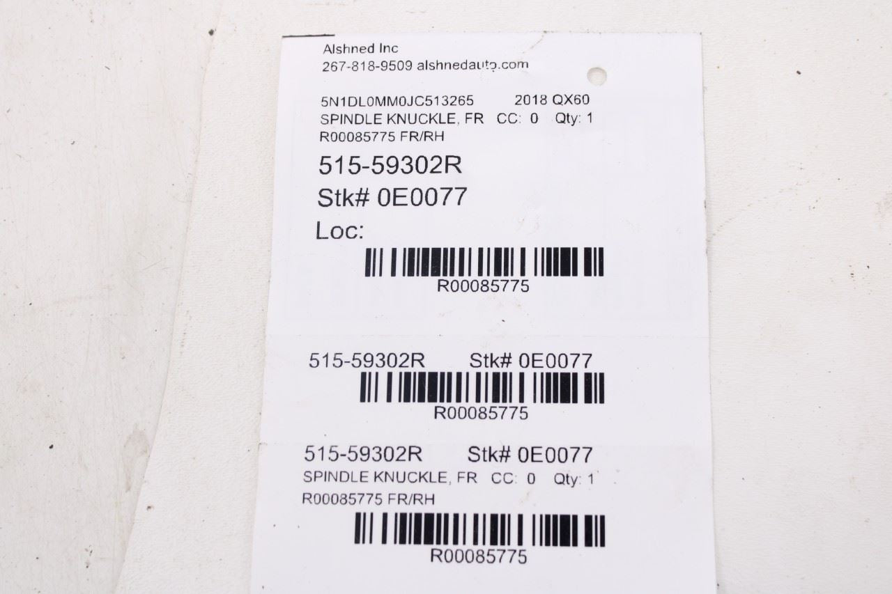 2014-20 Infiniti QX60 Front Right Passenger Side Spindle Knuckle Hub 40014-3JA1A8