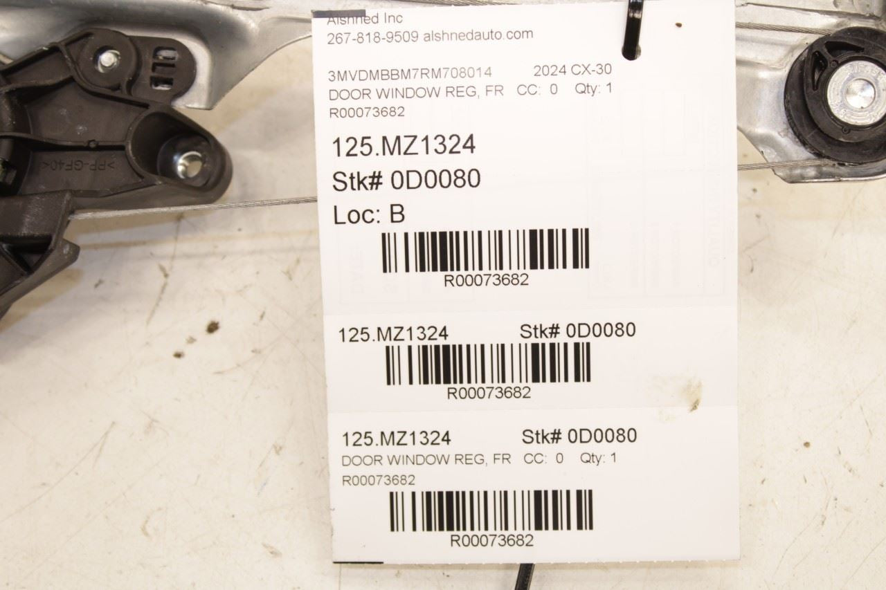 20-25 Mazda CX-30 2.5 S Front Right Door Window Regulator w/ Motor DGH9-58-590A - Alshned Auto Parts