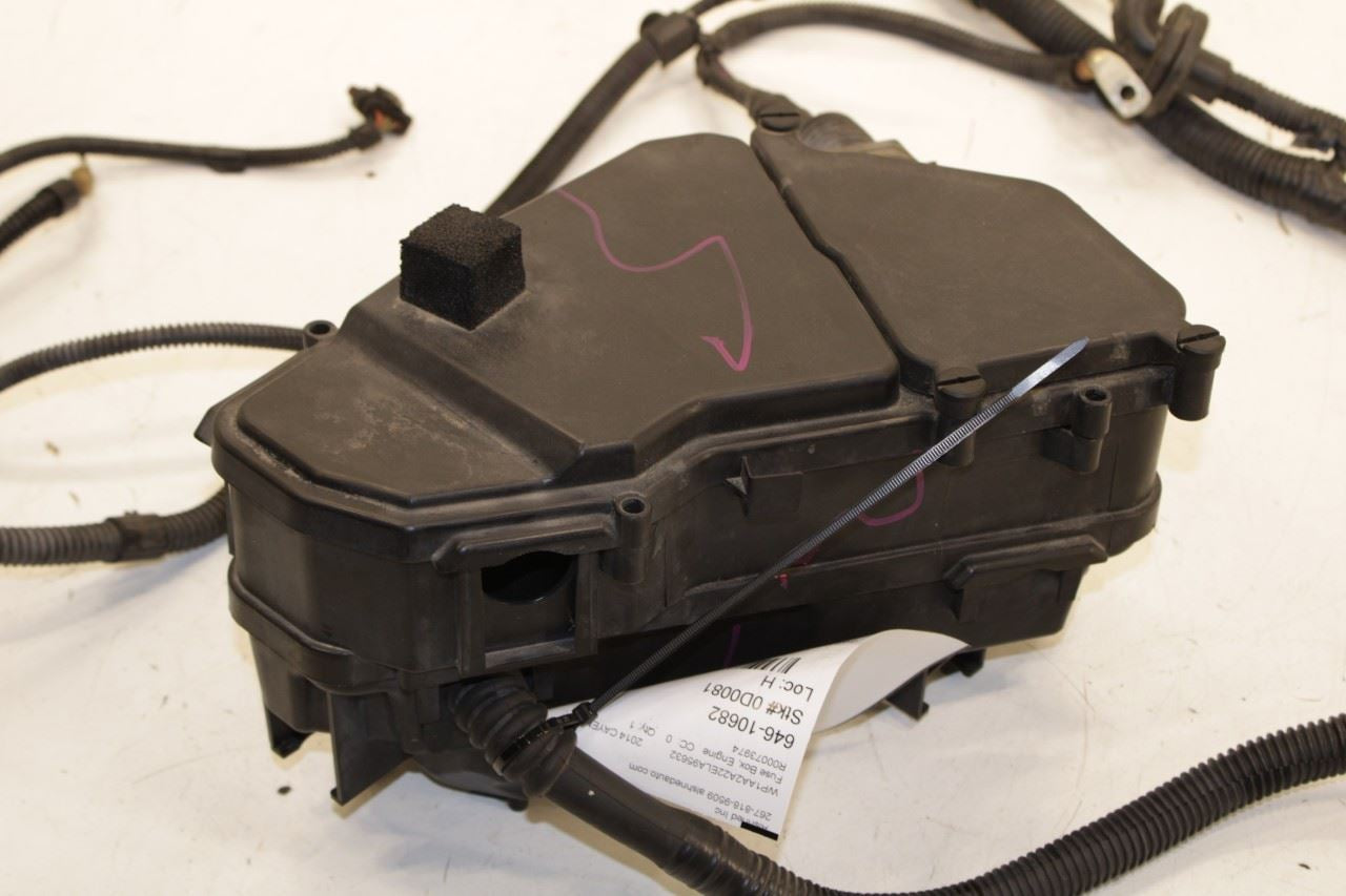 11-18 Porsche Cayenne Platinum 3.6L Engine Bay Junction Fuse Box w/ Wire *ReaD* - Alshned Auto Parts
