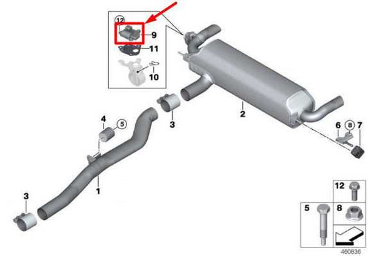 2024 BMW 430i Gran Coupe xDrive Rear Exhaust Flap Actuator Drive Motor 8623424 - Alshned Auto Parts