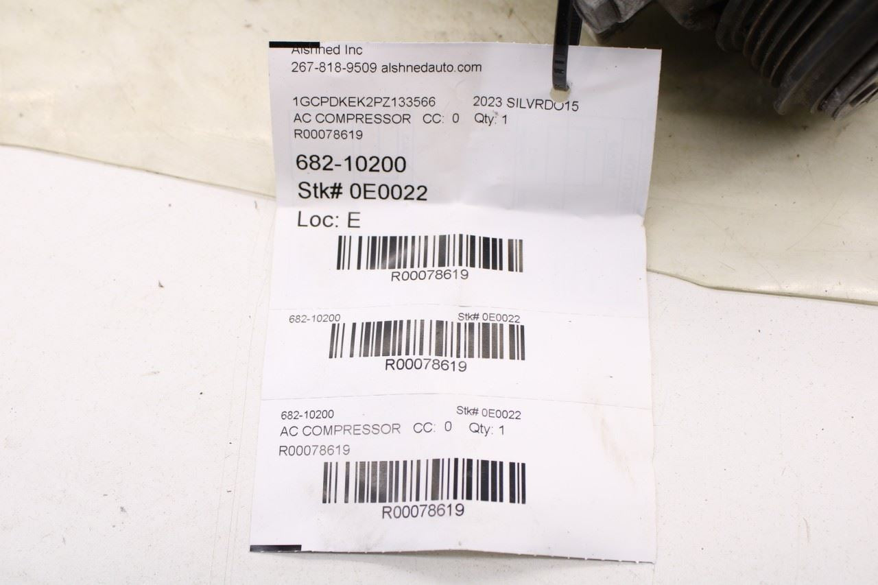 19-2024 Chevrolet Silverado LT-L 2.7L AC Air Conditioner Compressor 86789829 OEM - Alshned Auto Parts
