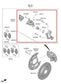 2021-2026 Hyundai Santa Fe SEL Rear Right Side Brake Disc Caliper 58311-P2A301
