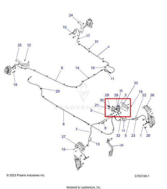 2024-2026 Polaris RZR XP 1000 Ultimate Brake Master Cylinder w/ Reservoir Bottle - Alshned Auto Parts