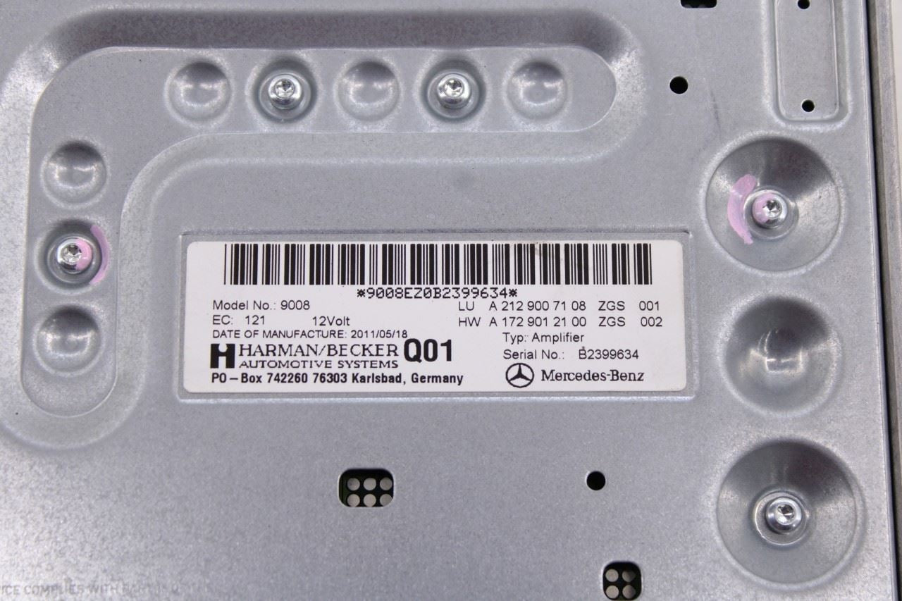 2010-2012 Mercedes-Benz E 350 Luxury 4Matic Harman Sound System Amplifier Amp7