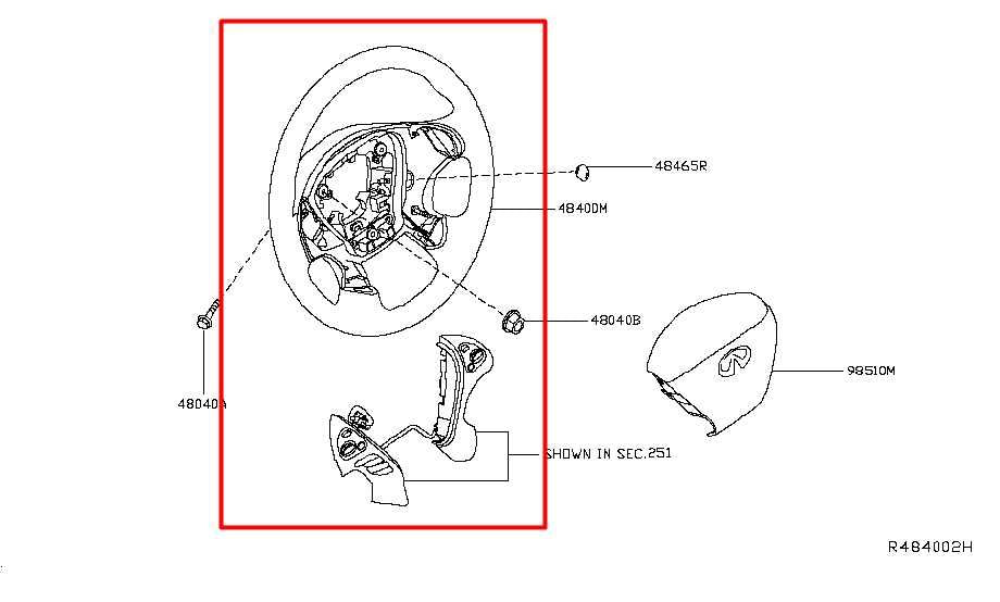 2016-20 Infiniti QX60 3.5L Steering Wheel Leather w/ Control Buttons 48430-9NF1A - Alshned Auto Parts