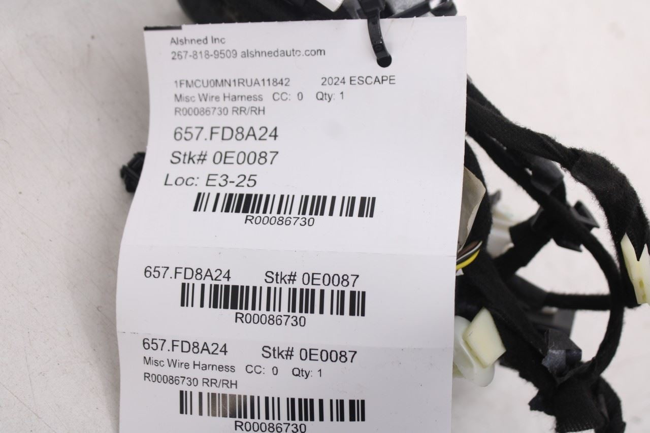 2023-2024 Ford Escape ST Rear Right Side Door Wire Harness PZ1T-14632-KN OEM - Alshned Auto Parts