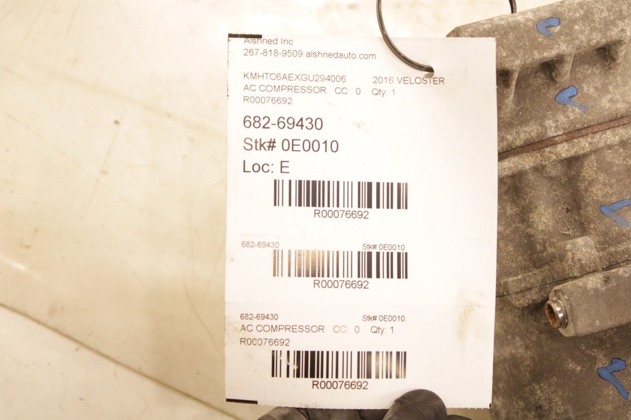 2011-2017 Hyundai Veloster Turbo 1.6L AC Air Conditioner Compressor 97701-2V001 - Alshned Auto Parts