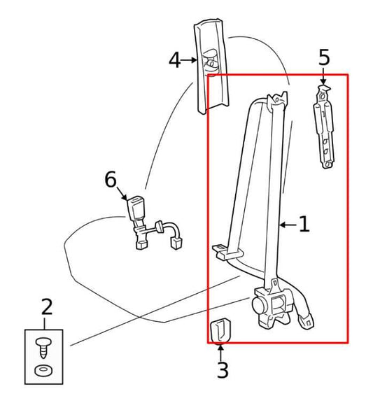 2007-2011 Toyota Camry LE 2.5L FWD Front Driver Left Side Seat Belt Retractor - Alshned Auto Parts
