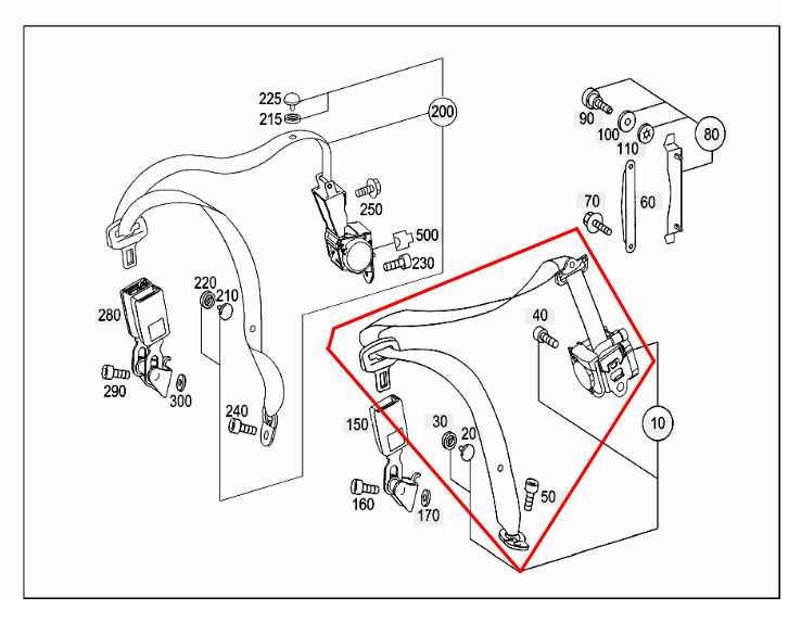 03-06 Mercedes-Benz E500 5.0L Rear Driver Left Side 2nd Row Seat Belt Retractor - Alshned Auto Parts