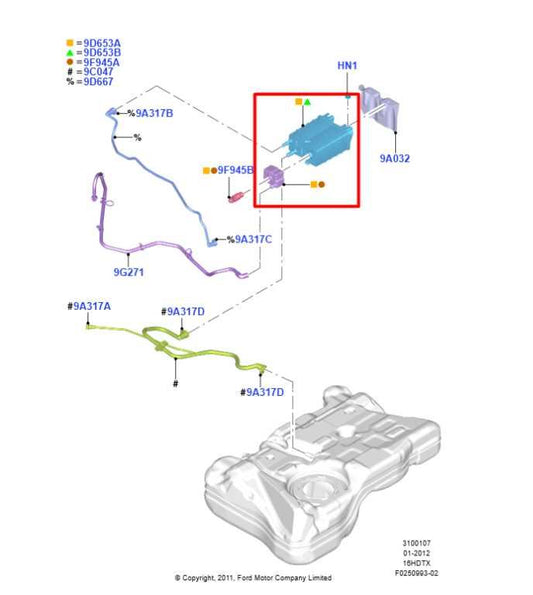 2013-2019 Ford Escape SEL 1.6L Fuel Vapor Evaporator Emission Canister *ReaD* - Alshned Auto Parts