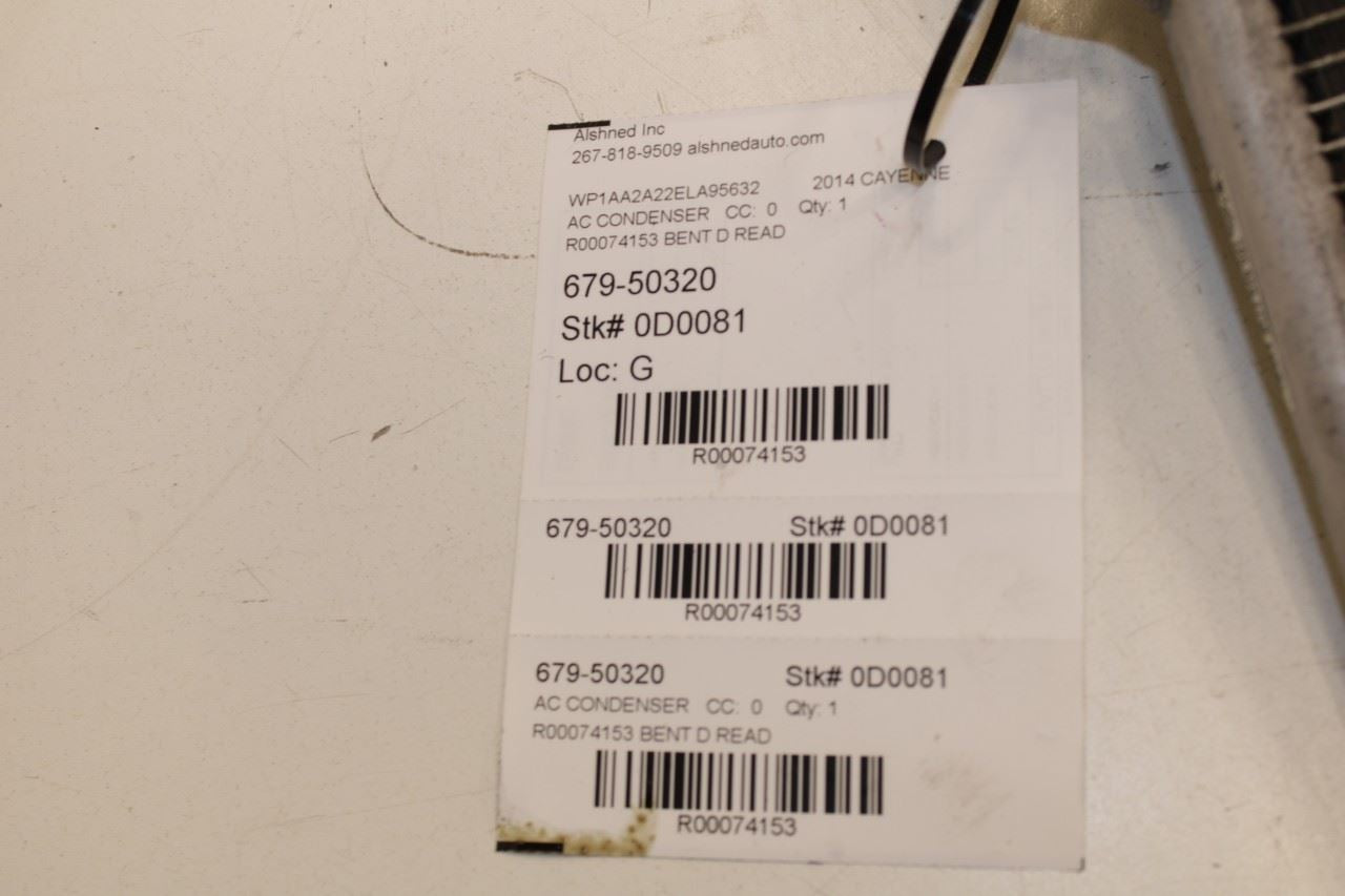2011-2018 Porsche Cayenne Platinum 3.6L AC Condenser 7P0820411B OEM *ReaD* - Alshned Auto Parts