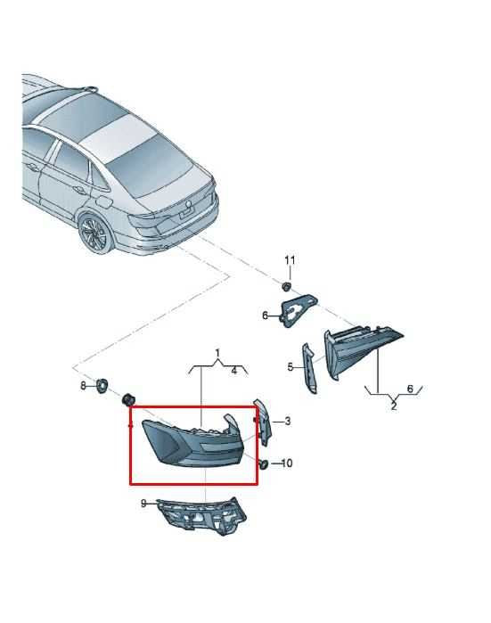 2020-2026 Volkswagen Jetta SE Rear Right Passenger Side Outer Tail Light Lamp1