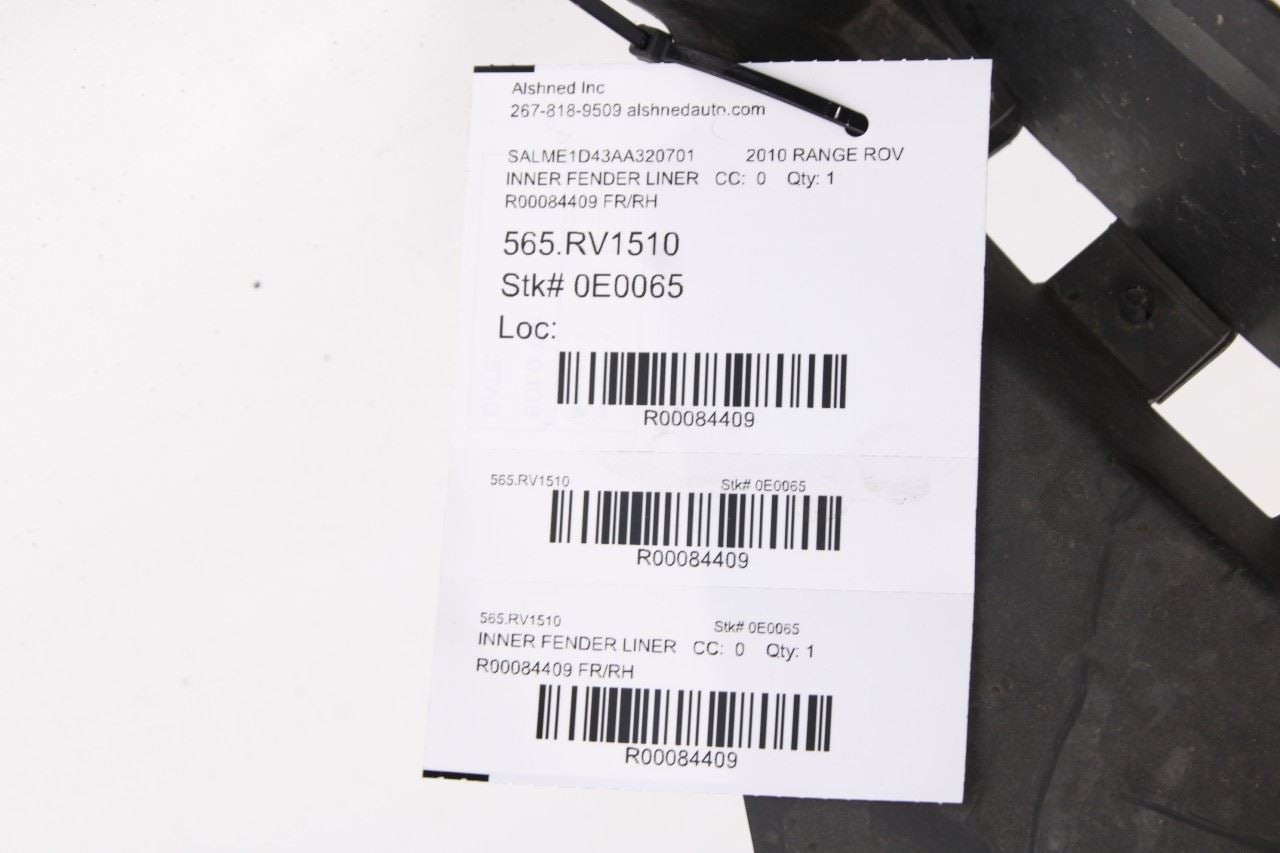 10-12 Land Rover Range Rover HSE Front Right Side Wheelhouse Liner Splash Shield12