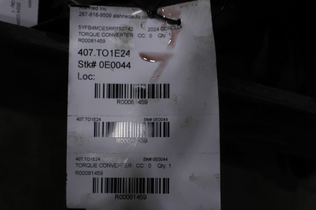 2019-25 Toyota Corolla LE 2.0L FWD Auto Transmission Torque Converter 320001246011