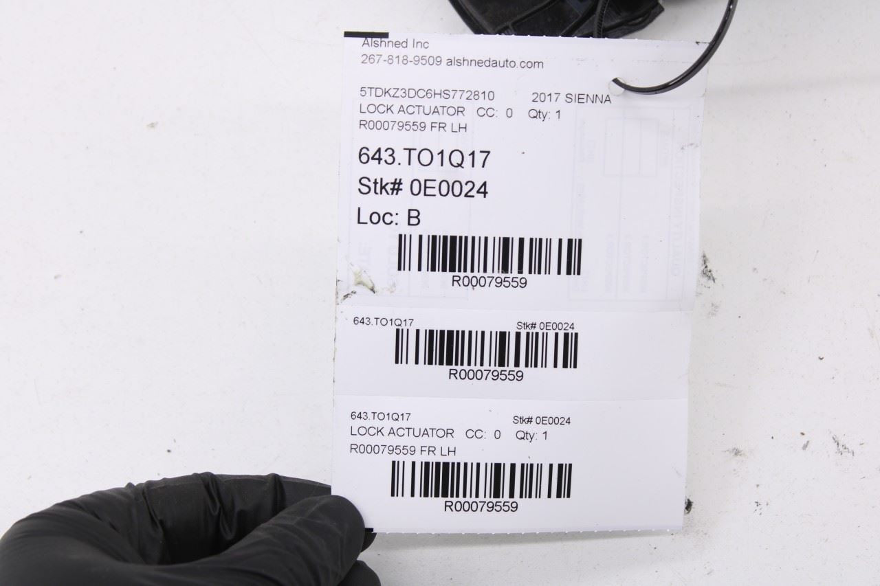 14-24 Toyota Sienna LE 3.5L Front Driver LH Side Door Lock Latch Actuator Motor - Alshned Auto Parts
