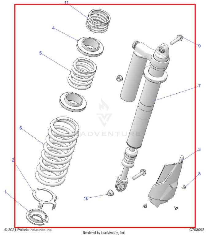 2024-26 Polaris RZR XP 1000 Ultimate Rear Driver Left Side Shock Strut Absorber - Alshned Auto Parts