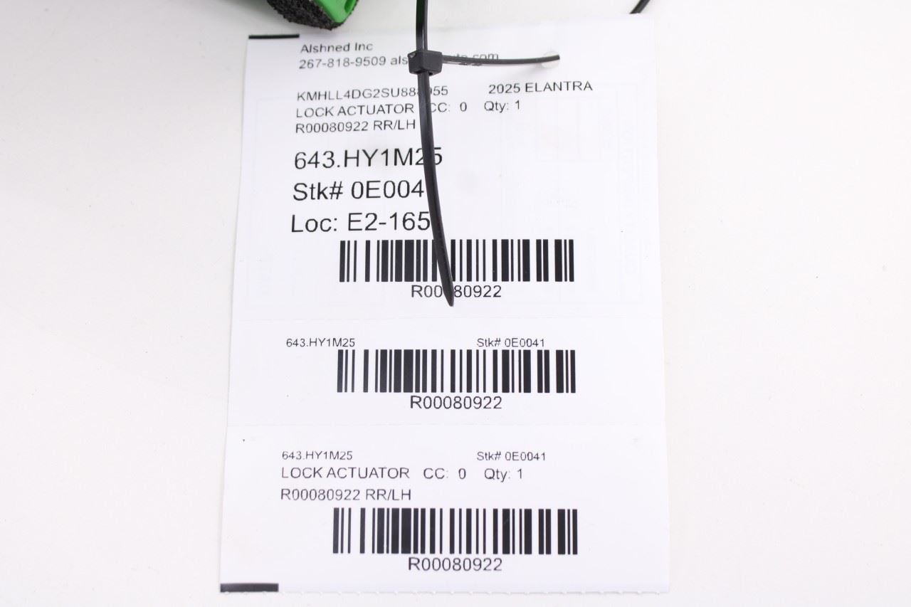 2021-2026 Hyundai Elantra SE Rear Left Driver Side Door Lock Latch Actuator - Alshned Auto Parts