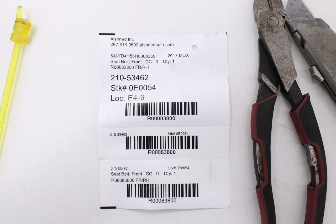 14-20 Acura MDX w/ Technology Pkg 3.5L AWD Front Right Side Seat Belt Retractor11