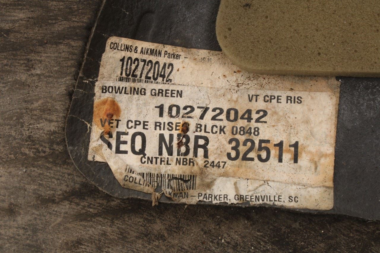 1997-2004 Chevrolet Corvette 5.7L Rear Seat Back Waterfall Carpet Black 10272042 - Alshned Auto Parts