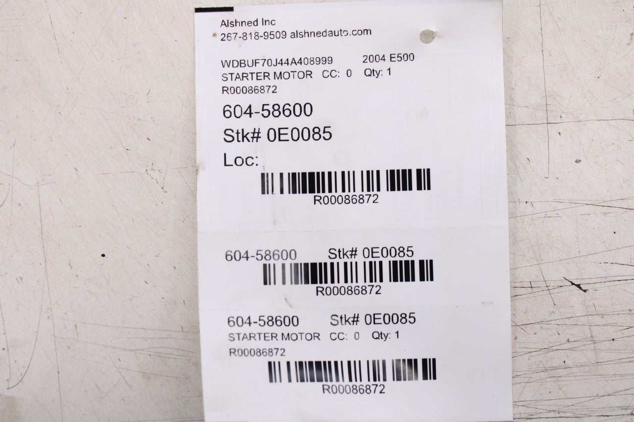 2003-2006 Mercedes-Benz E500 5.0L Engine Starter Motor 006-151-06-01-83 OEM14