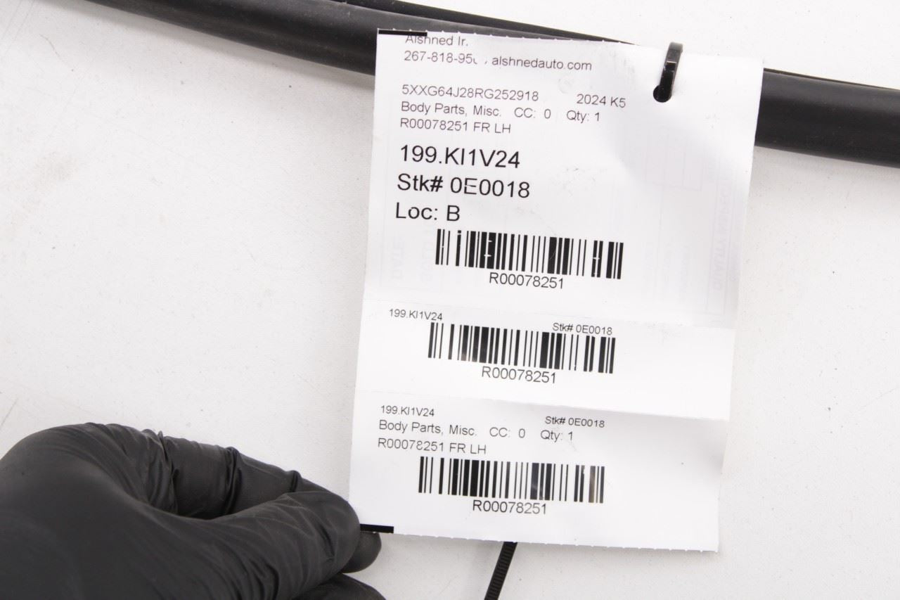 2021-2024 Kia K5 GT-Line Front Left Side Door Weatherstrip Seal 82130-L3000 OEM - Alshned Auto Parts