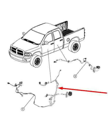 2010-2012 Ram 1500 Front Right Side Door Wire Wiring Harness 68050520AB OEM1