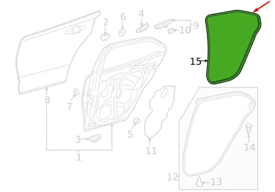 2020-2025 Toyota Corolla LE Rear Left Side Door Weatherstrip On Body 62332-023211