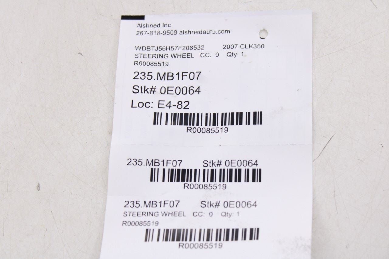 2006-09 Mercedes-Benz CLK 350 3.5L RWD Steering Wheel Leather 230-460-05-03-8J0911