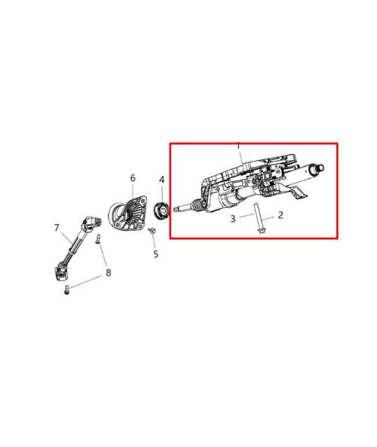 2014-2015 Dodge Durango SXT 3.6L AWD Steering Column Assembly 68140621AD OEM - Alshned Auto Parts