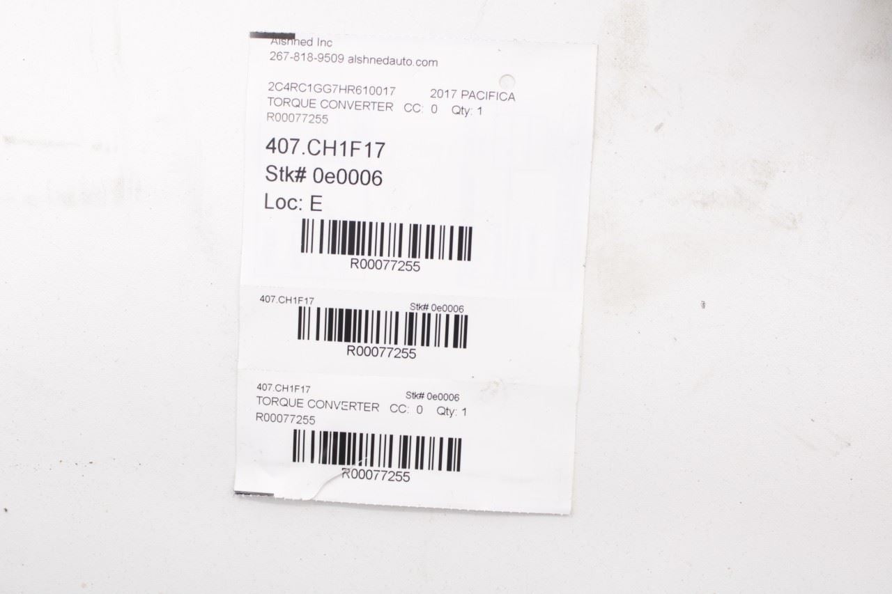 2017-20 Chrysler Pacifica Limited 3.6L Transmission Torque Converter 68304202AA - Alshned Auto Parts