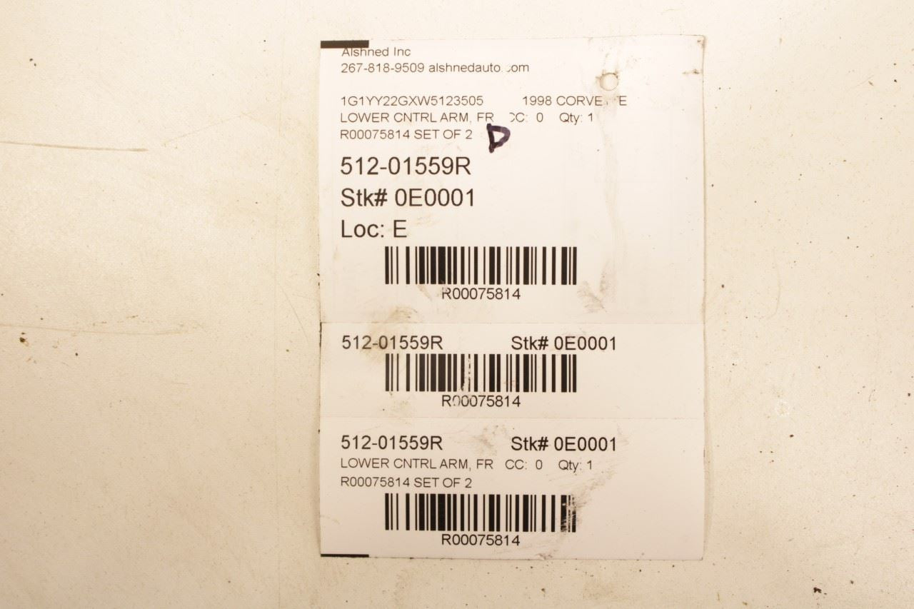 1997-2004 Chevrolet Corvette RWD Front Suspension RH Side Control Arm Set *ReaD* - Alshned Auto Parts