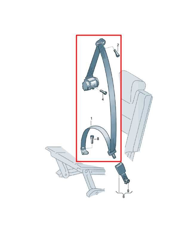 18-24 Volkswagen Atlas S 3.6L Rear Driver Left Side 3rd Row Seat Belt Retractor - Alshned Auto Parts