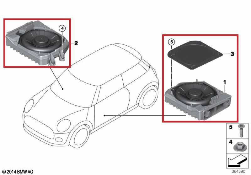 2013-2021 Mini Hardtop Cooper Front Right and Left Central Bass Speaker 9275995 - Alshned Auto Parts
