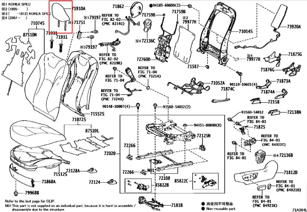 16-19 Toyota Prius Two 1.8L Front Driver Left Side Seat Headrest 71910-47440-E1 - Alshned Auto Parts