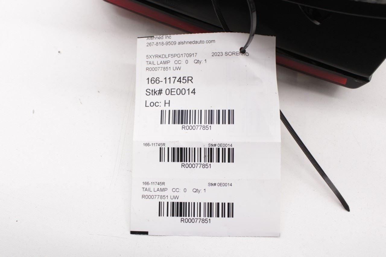 2021-23 Kia Sorento X-Line SX Prestige Rear Right Passenger Side Tail Light Lamp - Alshned Auto Parts