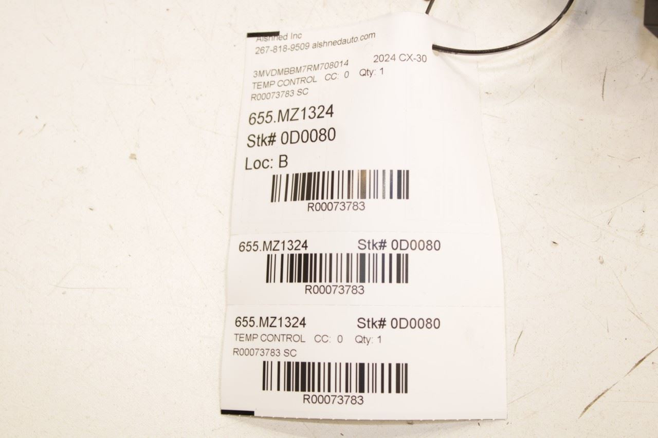 24-25 Mazda CX-30 2.5 S Dash AC Heater Temperature Climate Control VC87-61-190B - Alshned Auto Parts