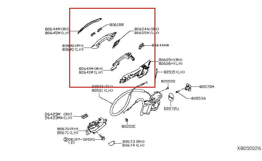 2019-25 Infiniti QX50 ESSENTIAL Front Passenger Right Side Door Exterior Handle - Alshned Auto Parts