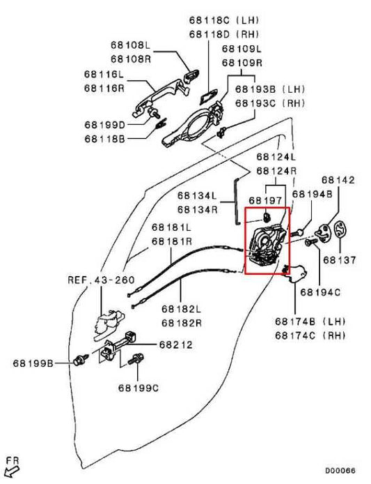 2011-2025 Mitsubishi Outlander Sport SE Rear Right Side Door Lock Latch Actuator - Alshned Auto Parts