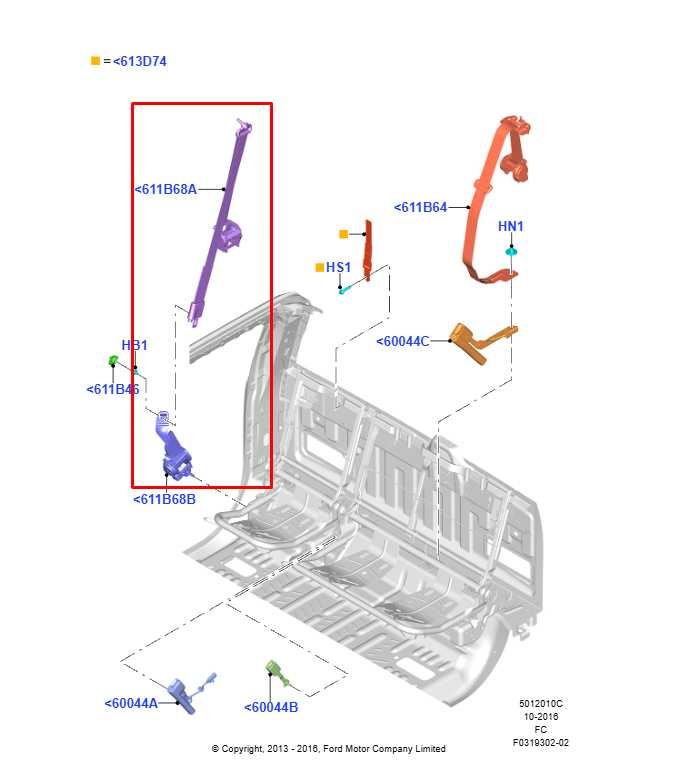 2015-2018 Ford F150 XLT 3.5L Rear Driver Left Side 2nd Row Seat Belt Retractor - Alshned Auto Parts