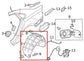 2016-2019 Volkswagen Passat SE Rear Right Side Wheelhouse Liner Splash Shield - Alshned Auto Parts