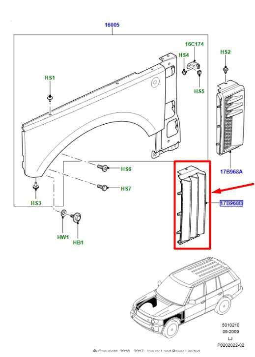 2010 Land Rover Range Rover HSE Front Left Side Fender Vent Grille LR011354 OEM1