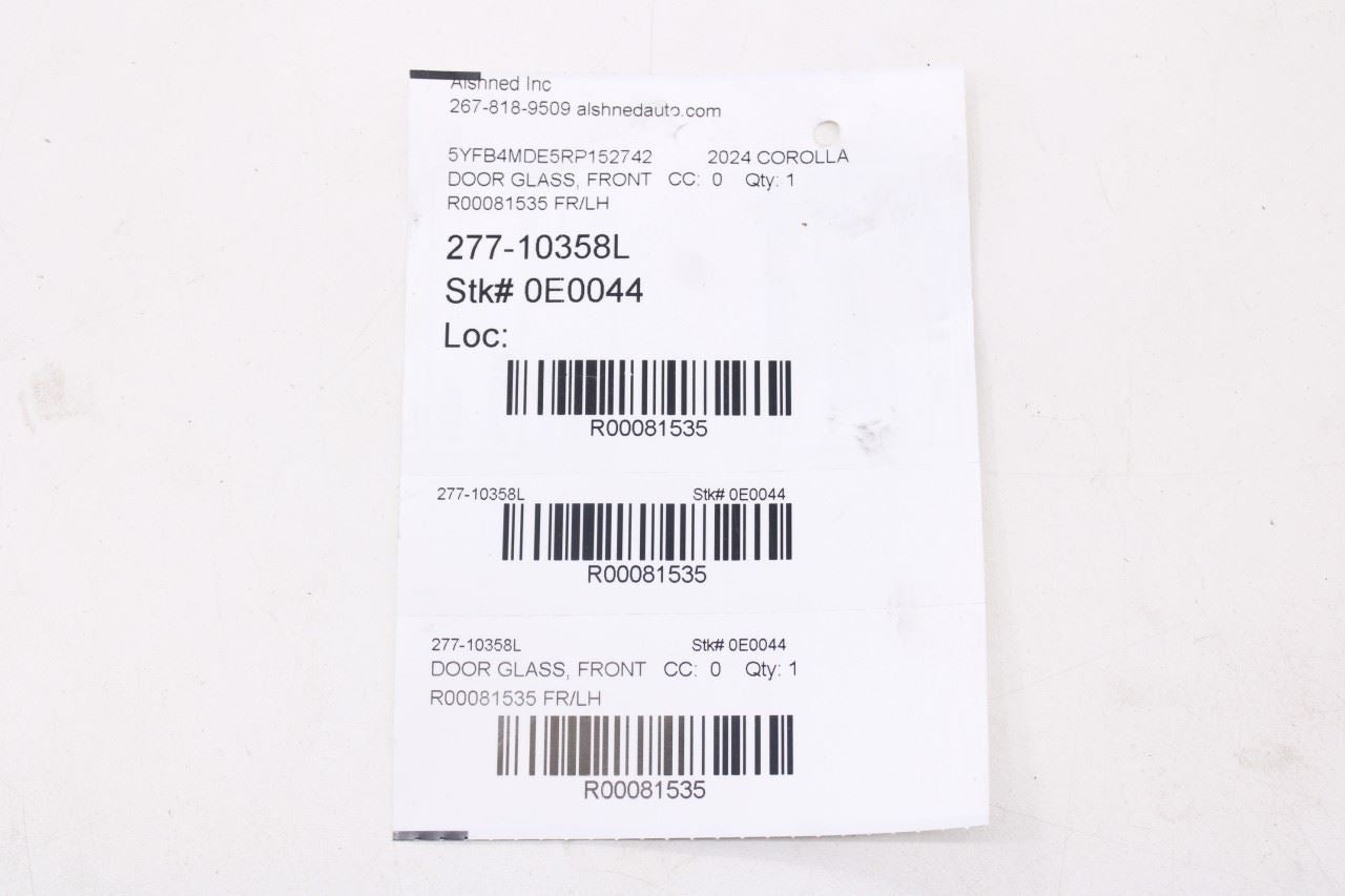 2020-2024 Toyota Corolla LE Front Left Driver Side Door Window Glass 68102-025208
