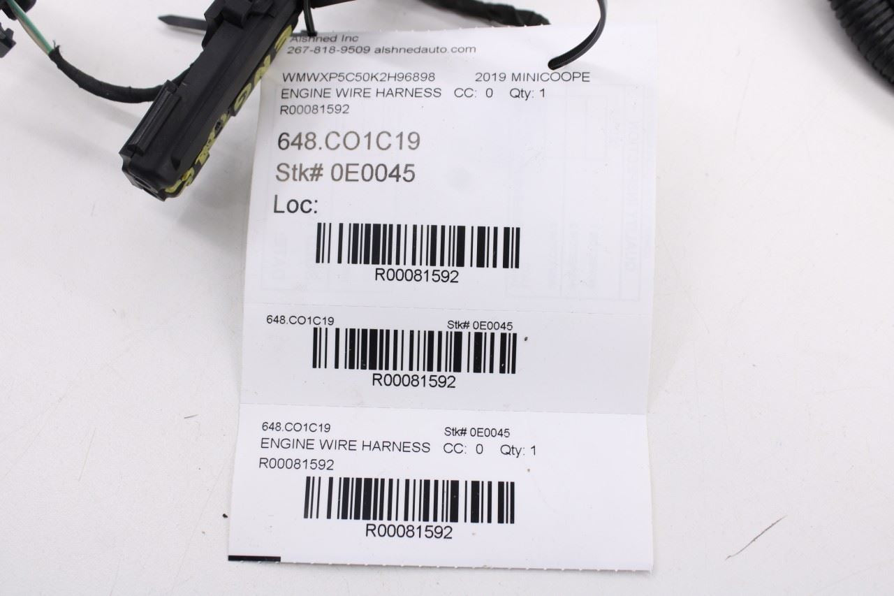 19-21 Mini Hardtop Cooper 1.5L FWD Engine Injection Ignition Cable Wire Harness15